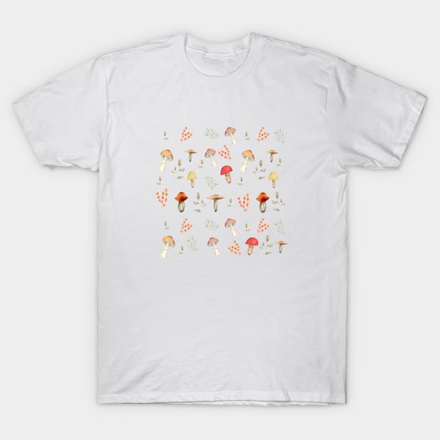 champignons and eucalyptus leaves T-Shirt by LatiendadeAryam